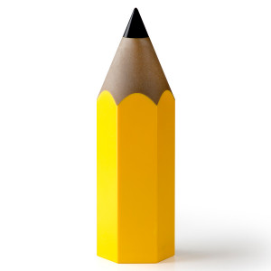 QL10275-YW Подставка для карандашей dinsor, желтая Qualy