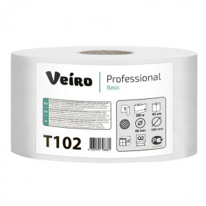 Т102 Veiro Туалетная бумага в рулонах Veiro Professional Basic Т102 Q2 12 рулонов по 200 м