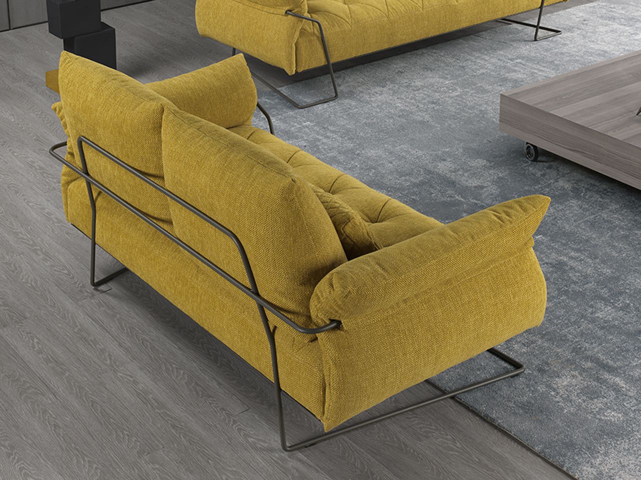 3-местный тканевый диван AERRE ITALIA Yellow ARCH-00027864 - Вид №1