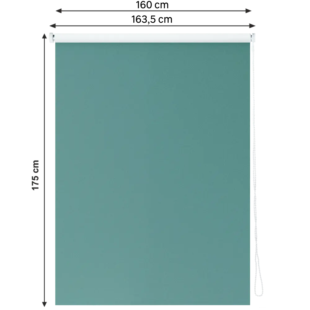 Штора рулонная блэкаут Inspire Santos 160x175 см бирюзовая Celadon 2 STLM-2011452 - Вид №1