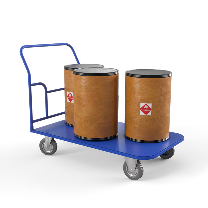 Тележка платформенная ТПТ (г/п 300 кг, 1200x600 мм, колеса серая резина 125 мм) Верстакофф 65-88755 - Вид №1