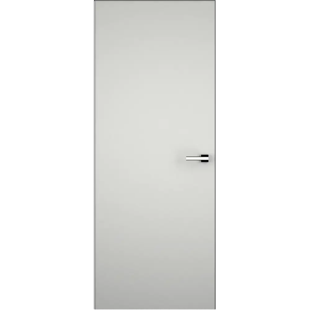 Дверь межкомнатная скрытая левая (на себя) Invisible 60x220 см эмаль цвет светло-серый с замком 86726326 STLM-2098876 Santreyd 