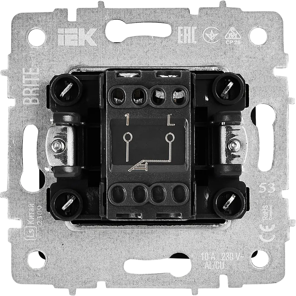 Выключатель IEK Brite самовозвратный графитовый для современного интерьера 87761727 STLM-1116334 - Вид №3