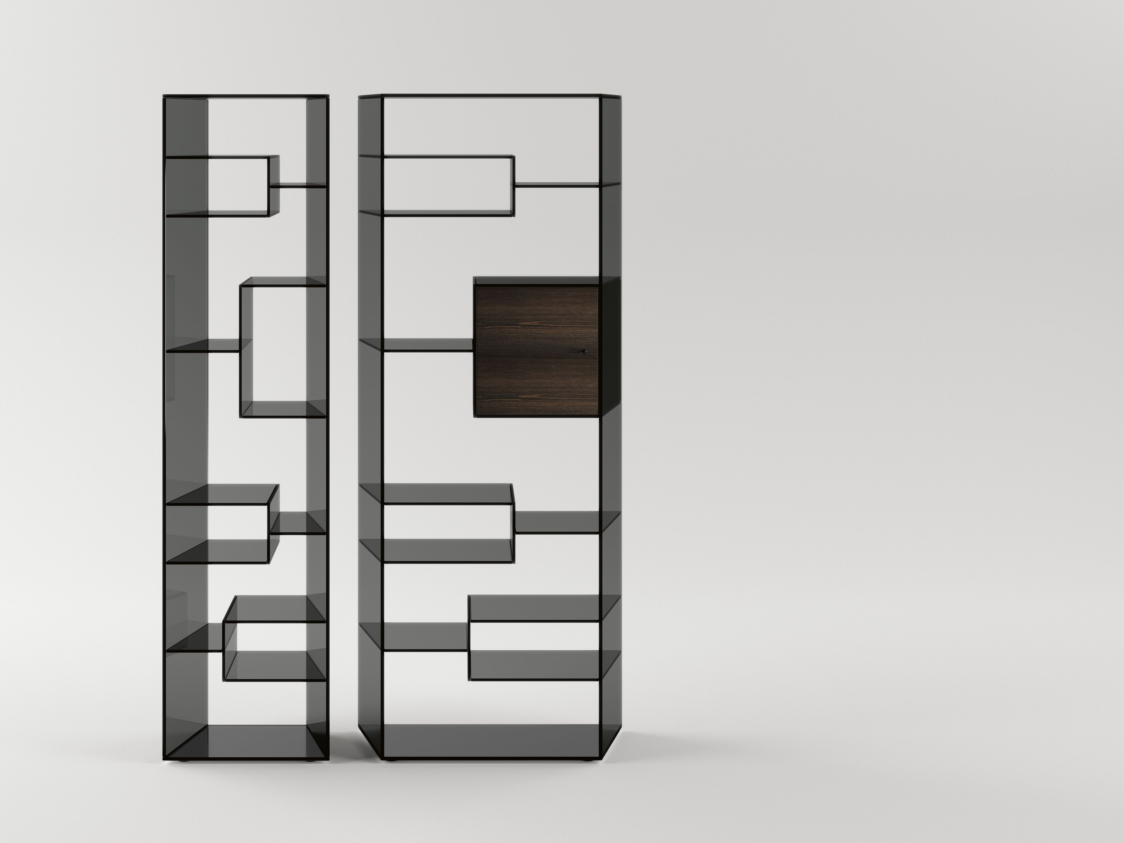 Модульный книжный шкаф из закаленного стекла Tonelli Design Liber ARCH-00141364 - Вид №1