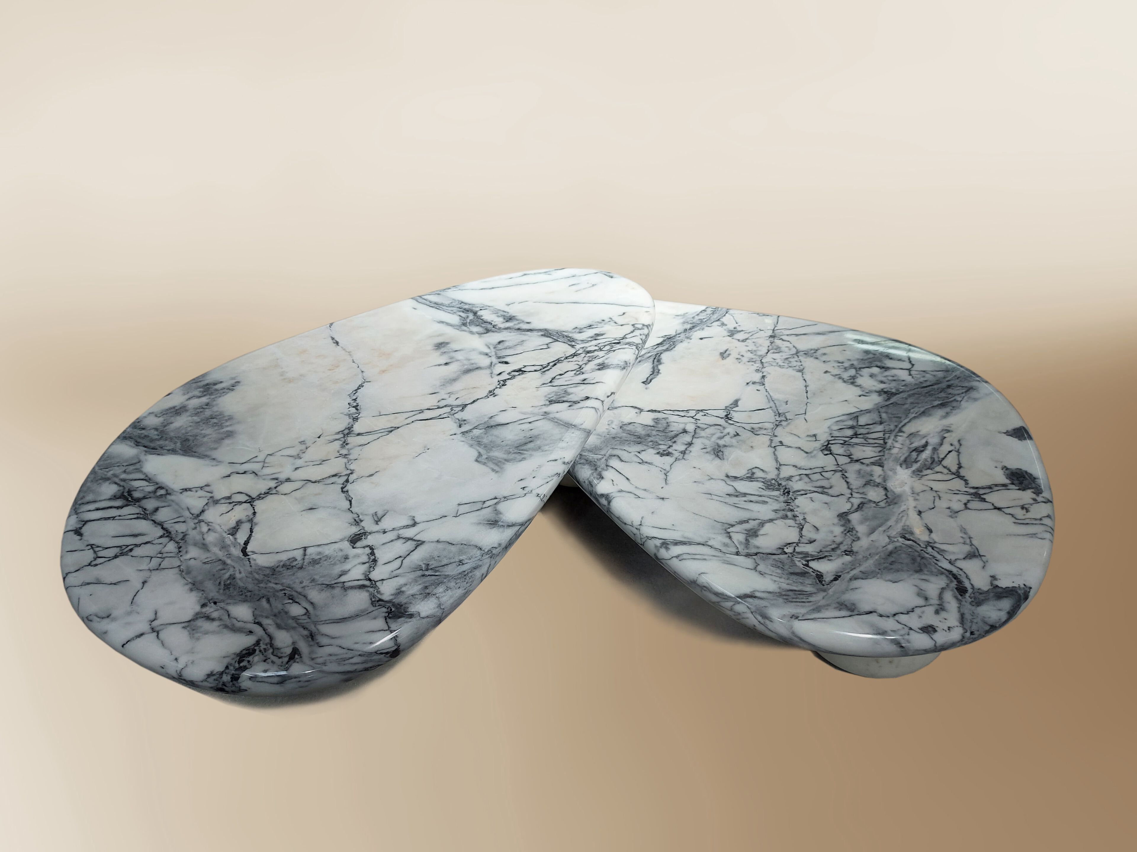 Низкий мраморный журнальный столик DOVAIN STUDIO CARACOLE ARCH-00078209 - Вид №2