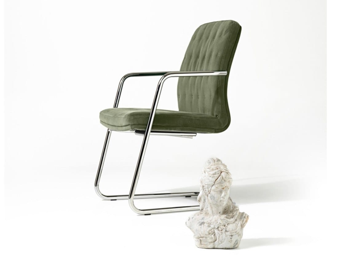 Тканевый консольный стул с подлокотниками для залов ожидания Diemme Артур ARCH-00087687 - Вид №2