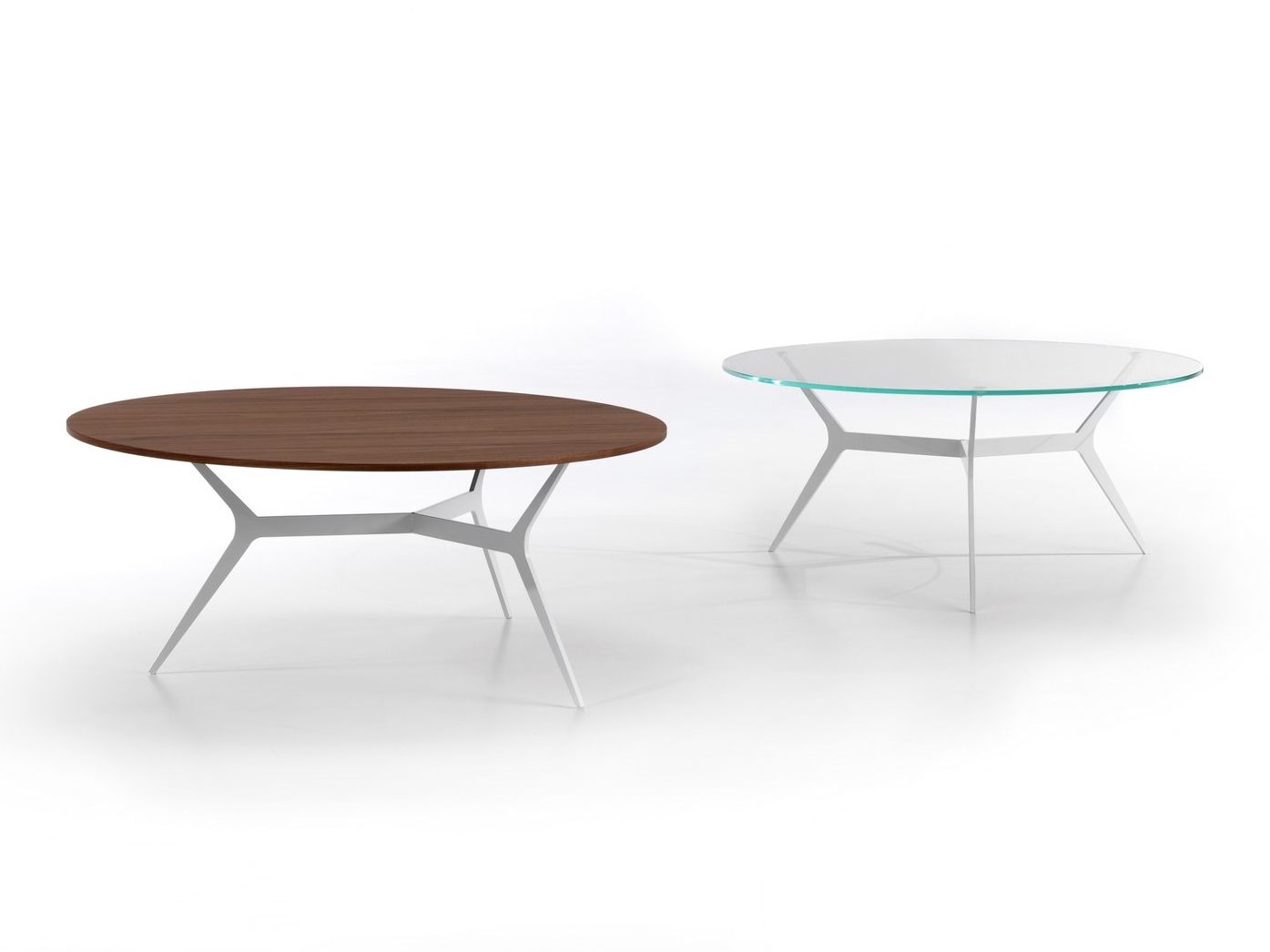 Стеклянный круглый низкий журнальный столик SITIA TRIMUNDO ARCH-00059252 - Вид №3