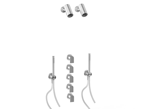 Термостатический набор для душа из нержавеющей стали с ручным душем Zazzeri Q316 ARCH-00030029 - Вид №1