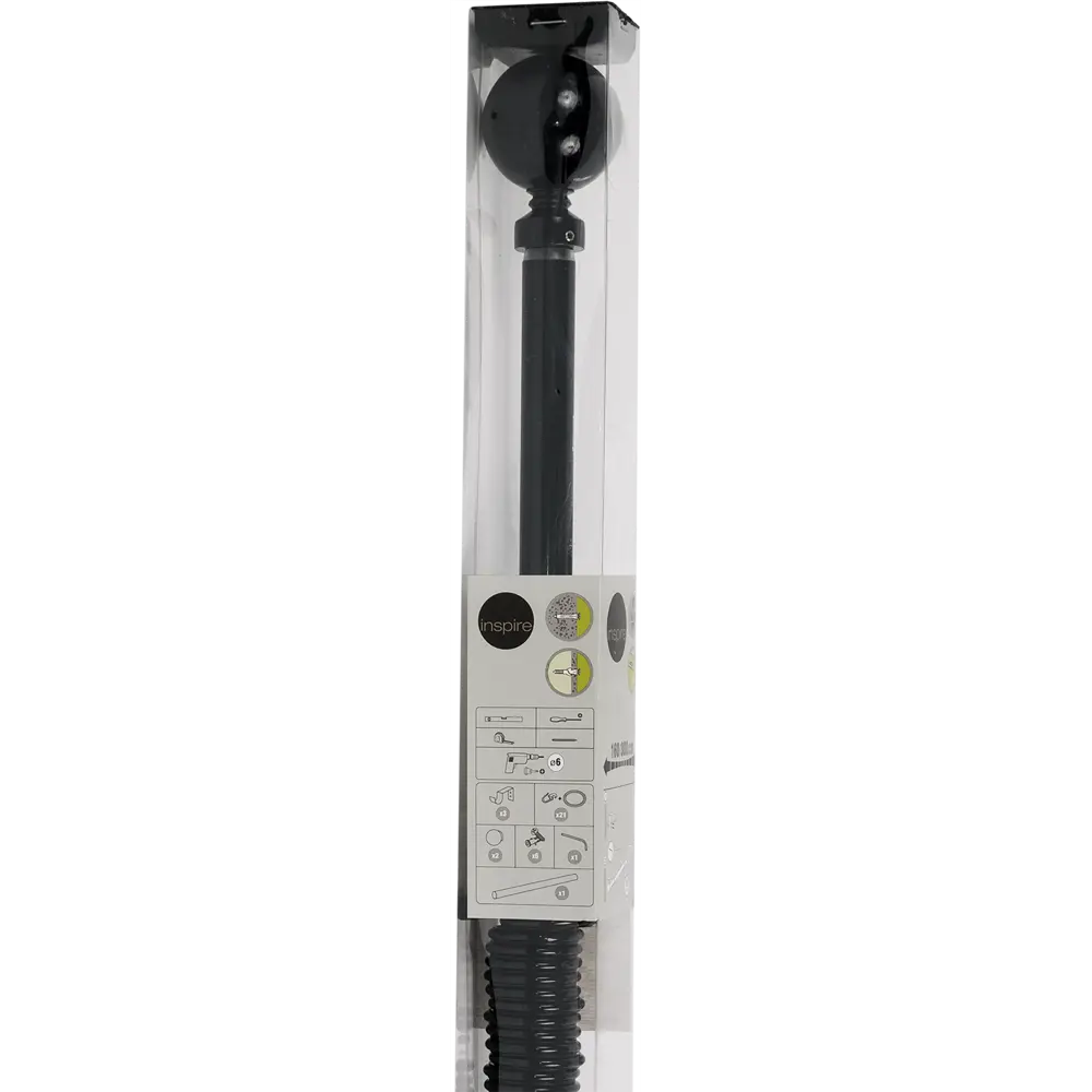 Карниз одноярдный раздвижной Inspire Шар 160-300 см цвет чёрный STLM-2113040 - Вид №2