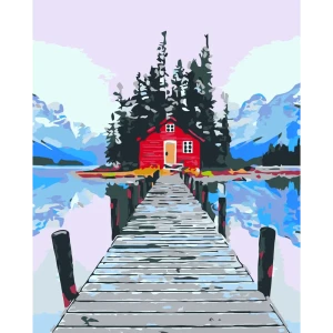 Картина по номерам У реки 40х50 см