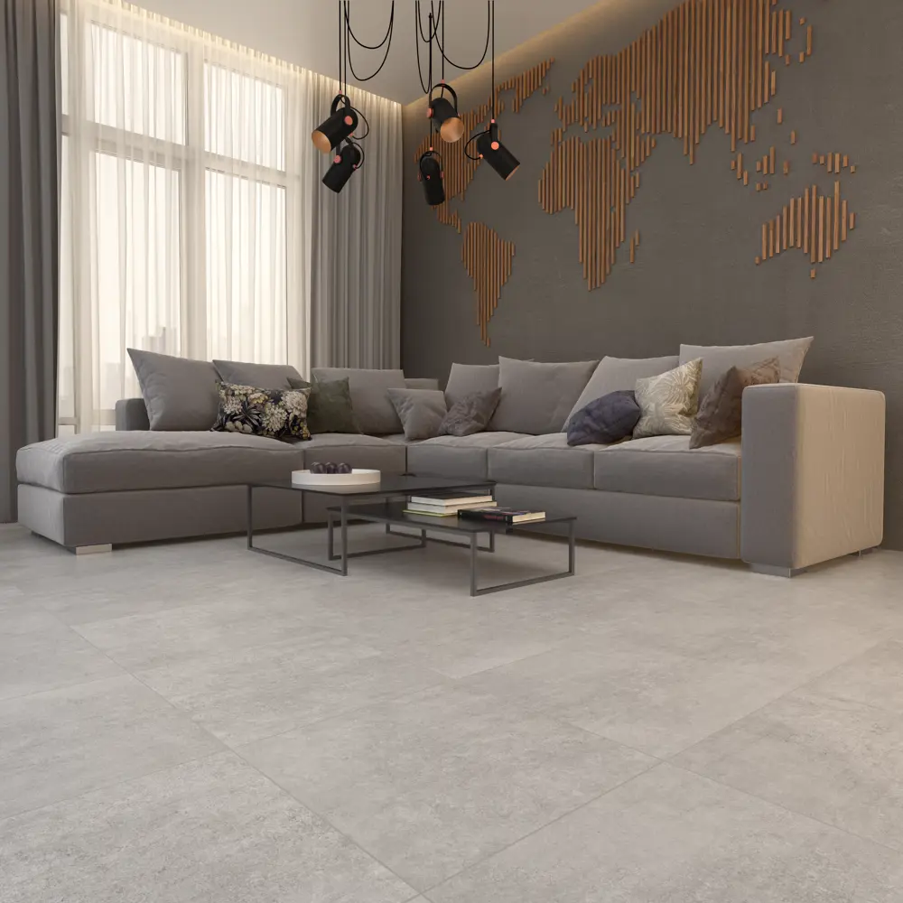 Глазурованный керамогранит Нерон 40x40 см 1.76 м² матовый цвет серый Santreyd STLM-2203101