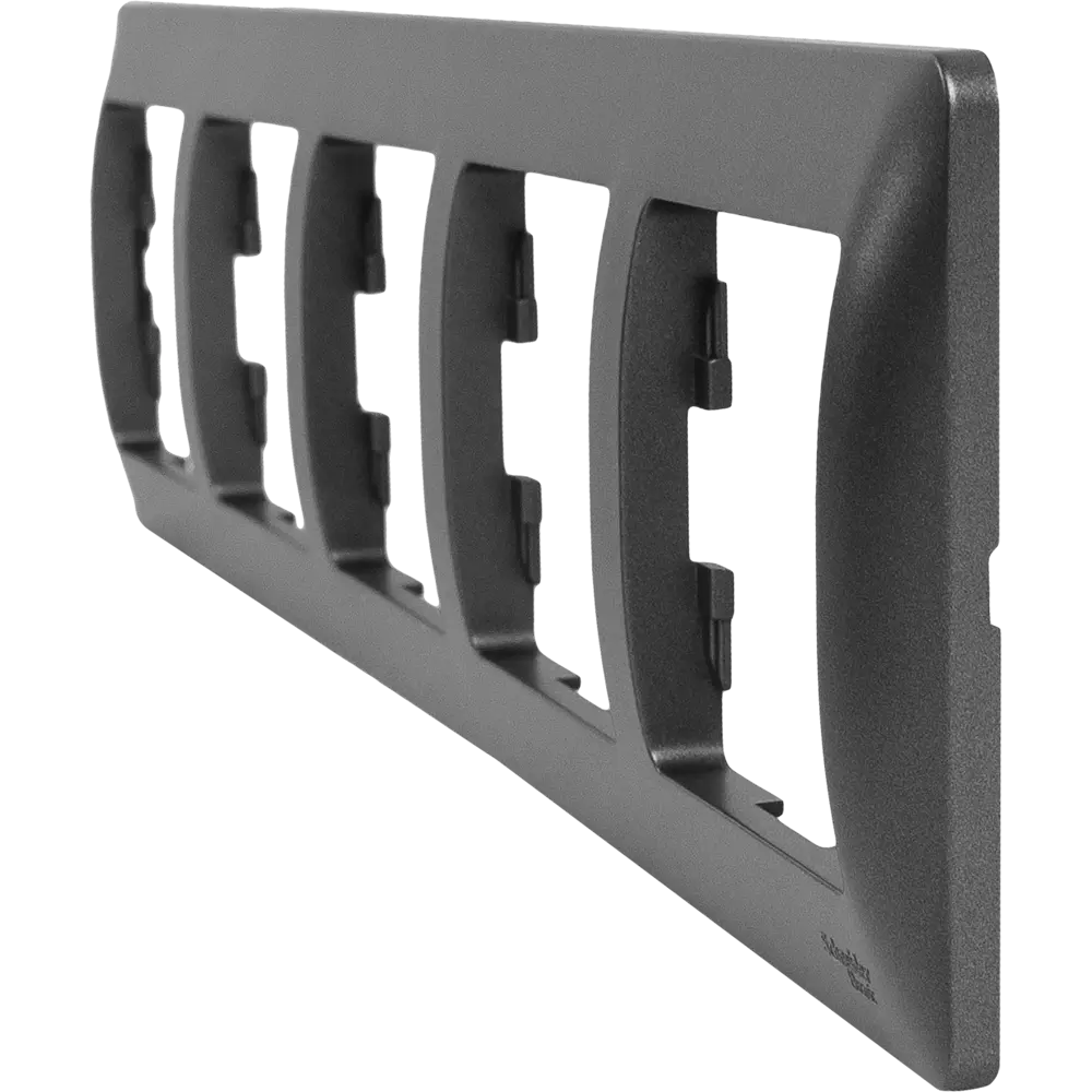 Рамка пятиместная Schneider Electric Glossa для розеток и выключателей в стиле графит 84725229 STLM-0054101 - Вид №2