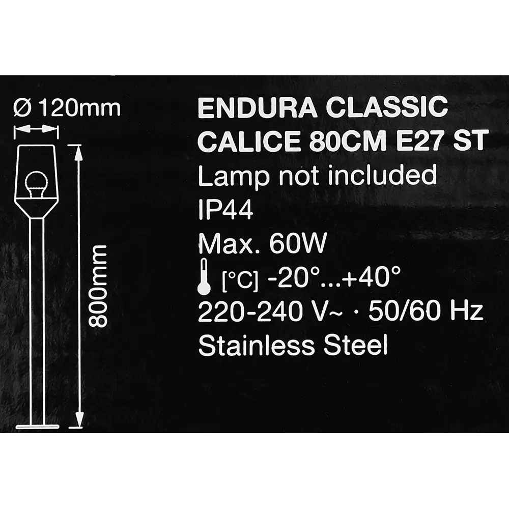 Столб уличный Ledvance «Endura Classic» ST 80 см цвет черно-серебристый STLM-2022776 - Вид №8