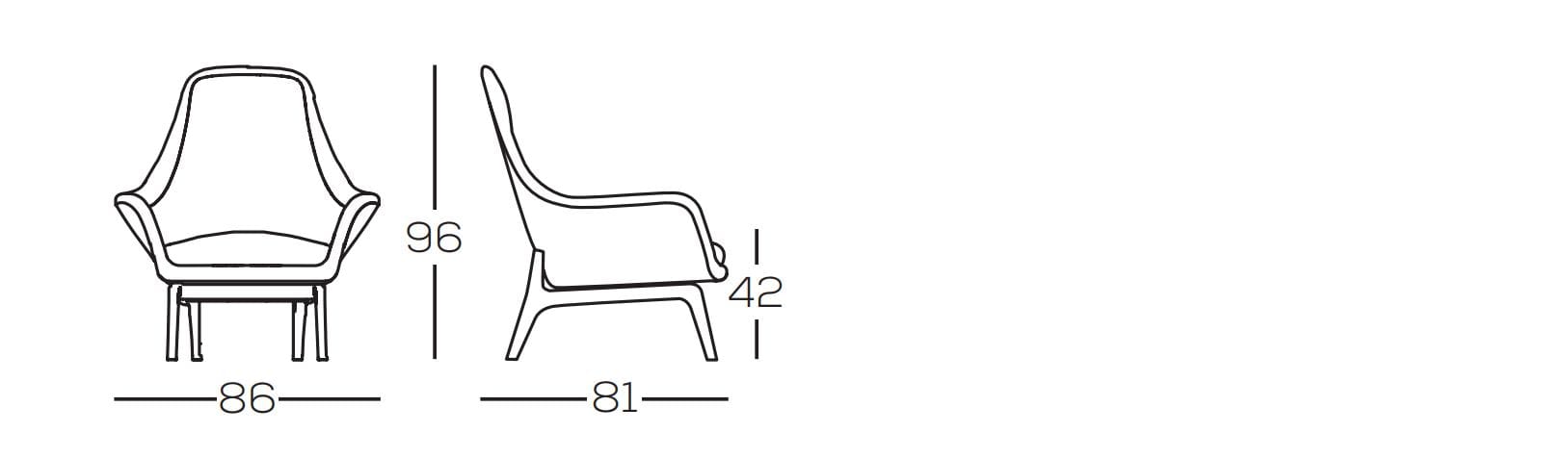 Тканевое кресло с подлокотниками GRUPPO FOX день Фокса ARCH-00117251 - Вид №2