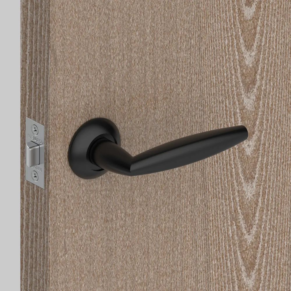 Ручка дверная на розетке Supreme BL24, цвет чёрный FUARO STLM-2137847 - Вид №7