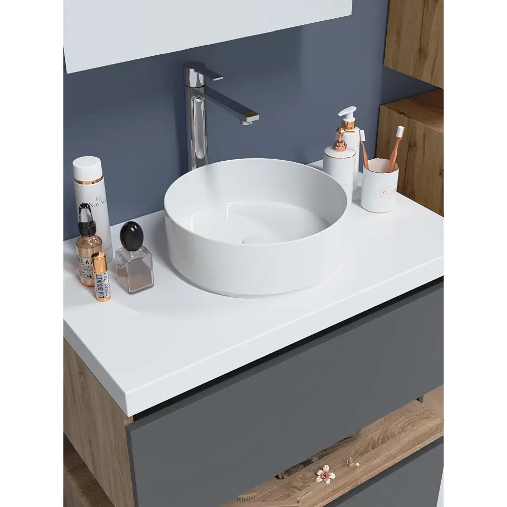 Раковина Slim White GL накладная на столешницу 34.6 см 89316151 STLM-2123730 Santreyd - Вид №2