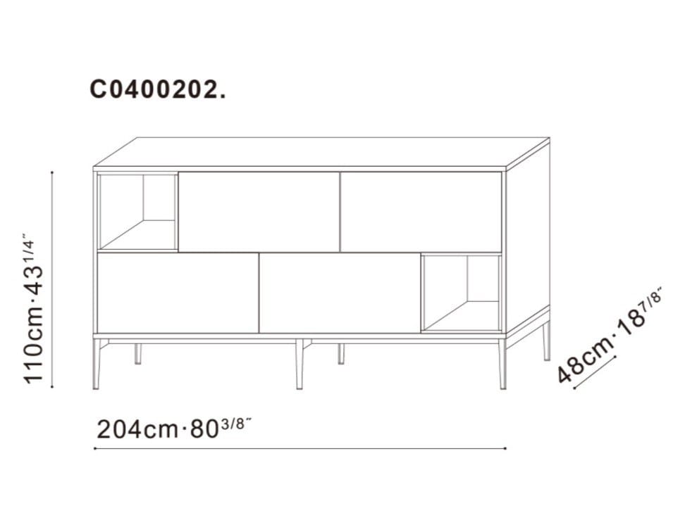 Деревянный шкаф с откидными дверями CAMERICH Pixel ARCH-00045570 - Вид №1