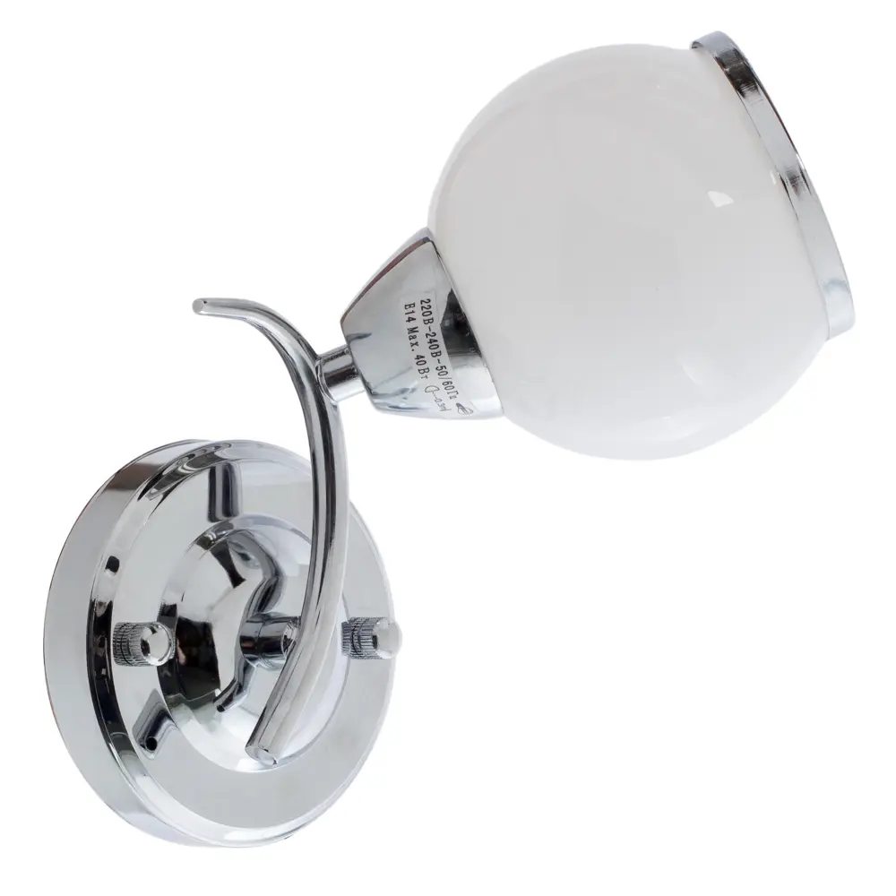 Бра Whity 1xE14x40 Вт, стекло/металл INSPIRE STLM-2150137