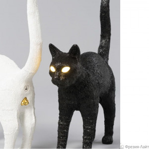 Seletti 15041 JOBBY THE CAT черный кот лампа настольная