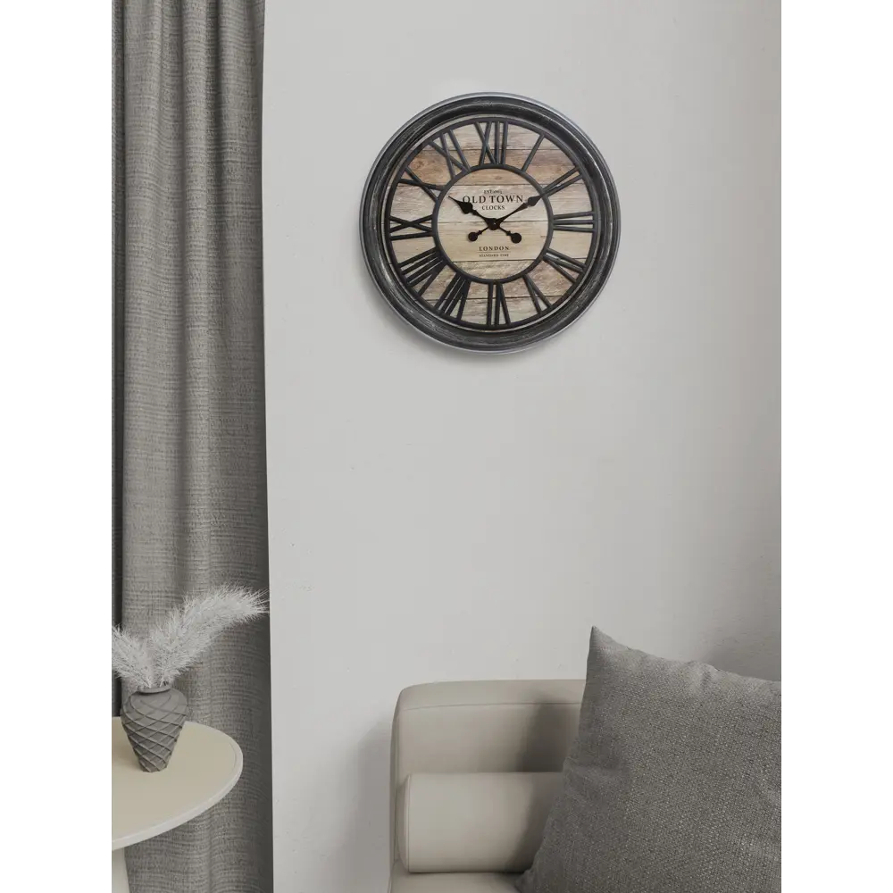Часы настенные Atmosphera Old town круглые пластик цвет коричневый ø50 см STLM-2002171 - Вид №3