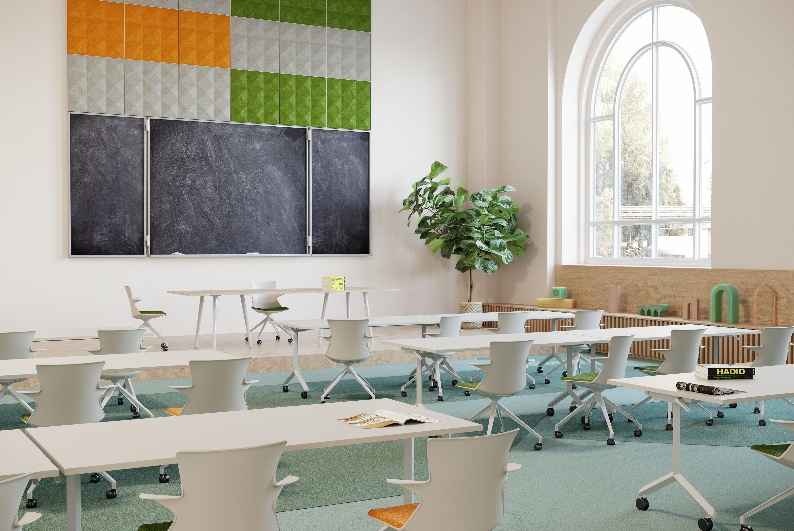 Стул на насесте из инженерного пластика с подлокотниками GABER тема ARCH-00092719