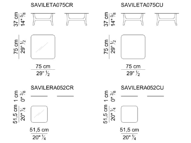 Квадратный Хрустальный журнальный столик i 4 Mariani Savile Row ARCH-00130358 - Вид №3