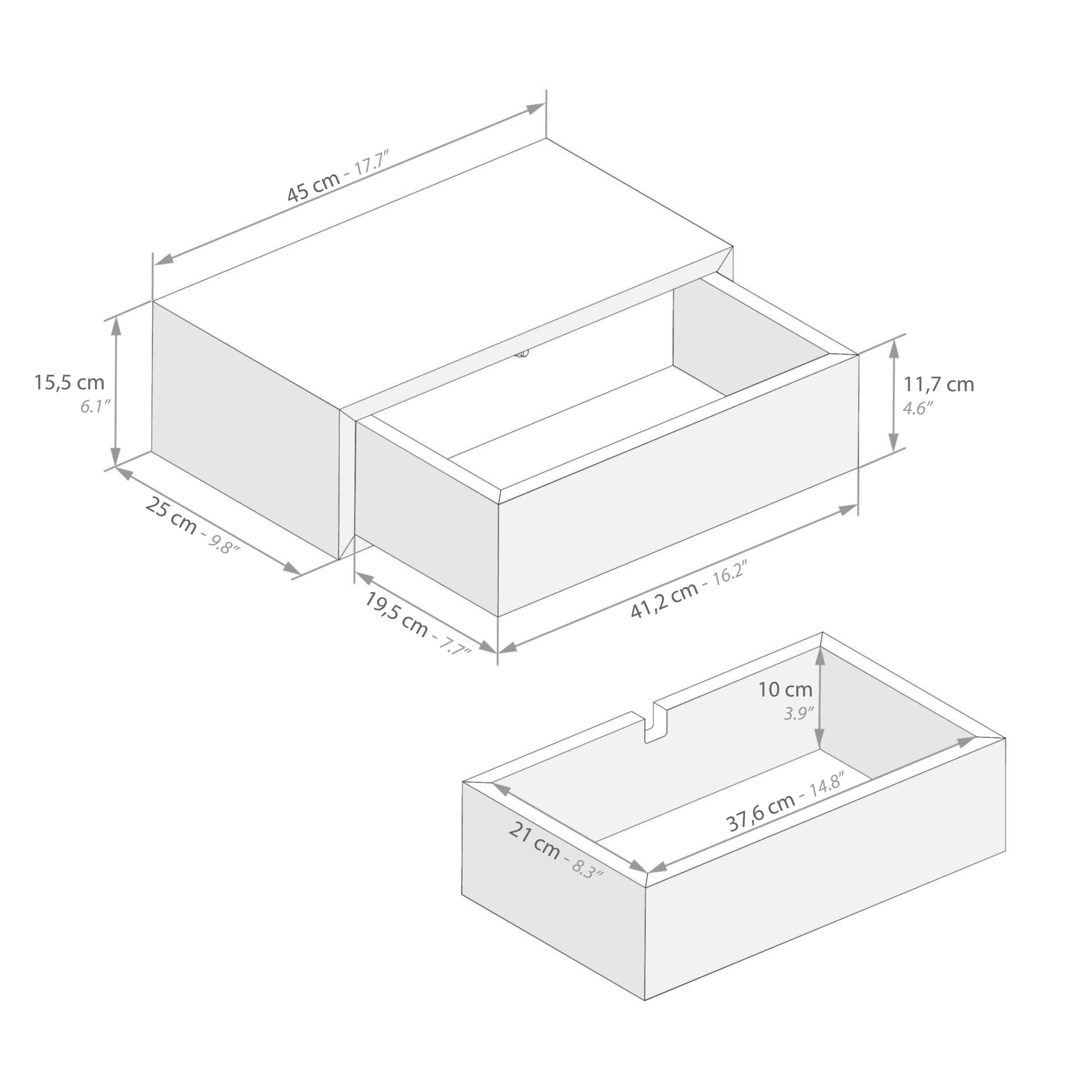 Прикроватная тумбочка с выдвижным ящиком Mobili Fiver RICCARDO ARCH-00064333 - Вид №31