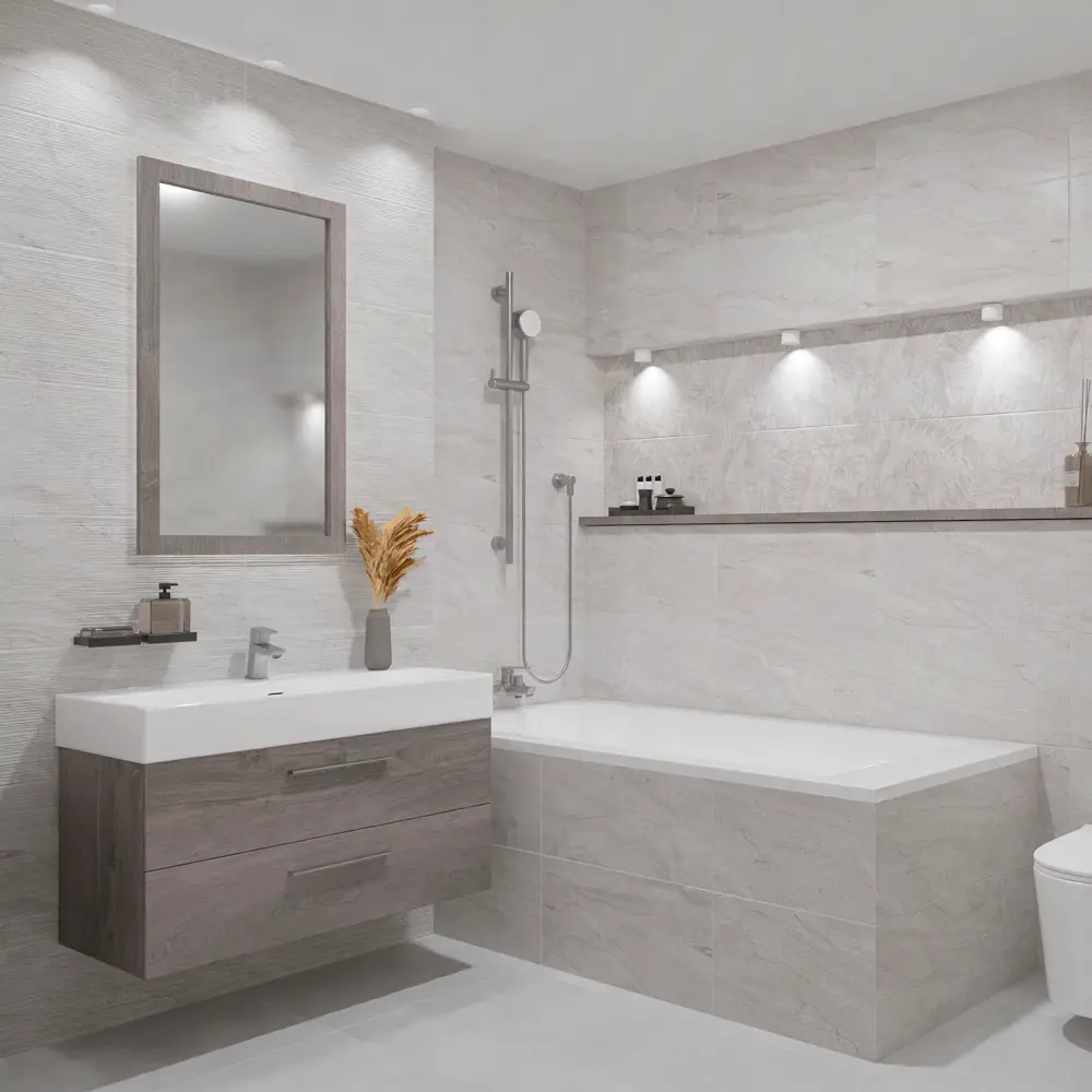 Настенная плитка Azori Portu Perla с эффектом природного камня 31.5×63 см 89401958 STLM-1575178