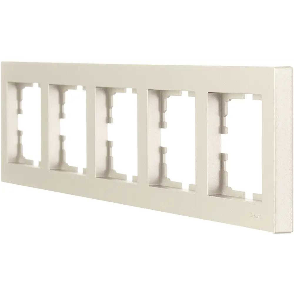 Рамка Lezard Vesna для розеток и выключателей на 5 модулей, цвет титан 87103824 STLM-1567312 - Вид №2