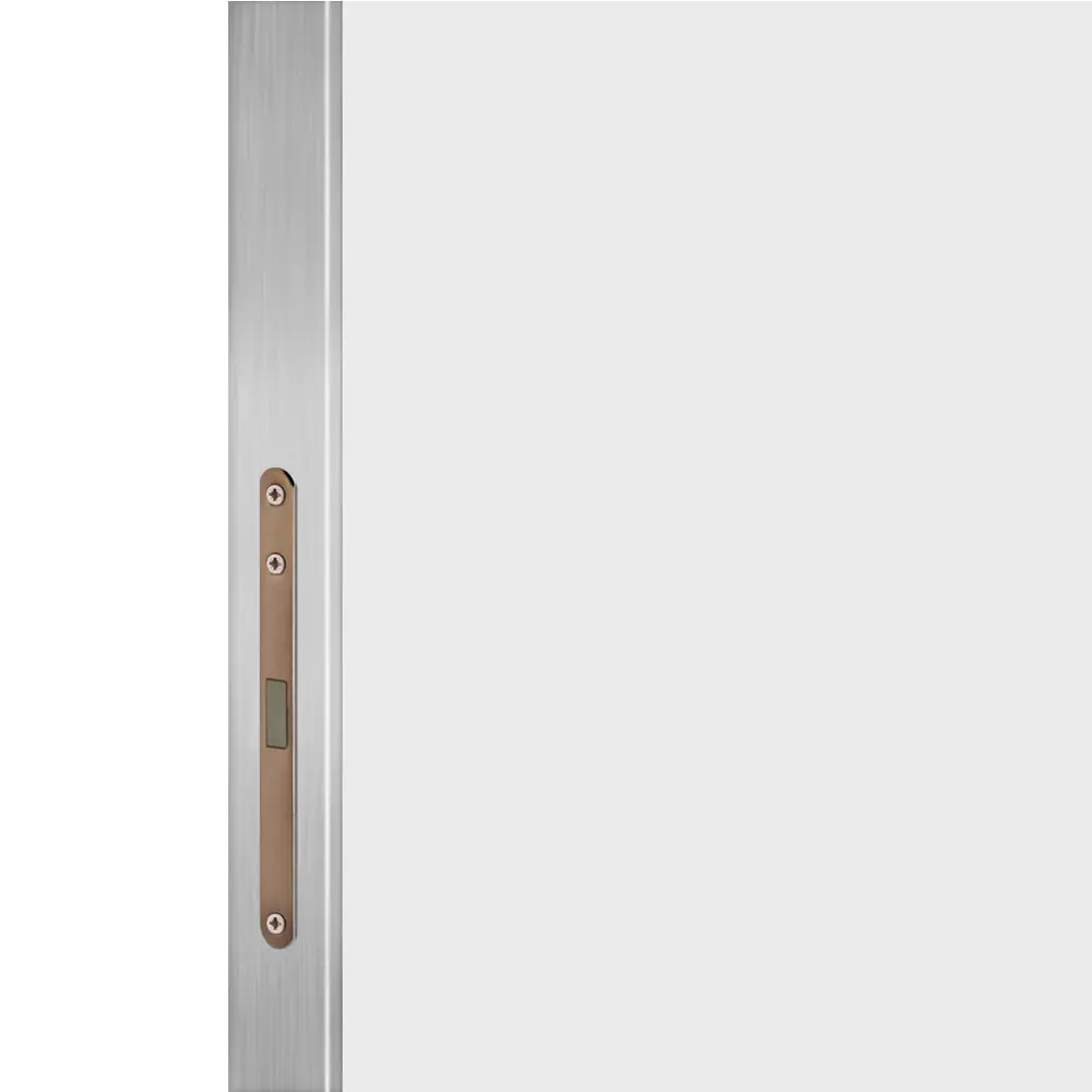 Дверь межкомнатная глухая с замком комплекте Invisible 90x230 см левая алюминиевая кромка цвет белый 89383077 STLM-2112031 VELLDORIS  - Вид №2