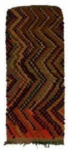 AFOLKI Прямоугольный шерстяной коврик с длинным ворсом и узором Boucherouite Taa1020be