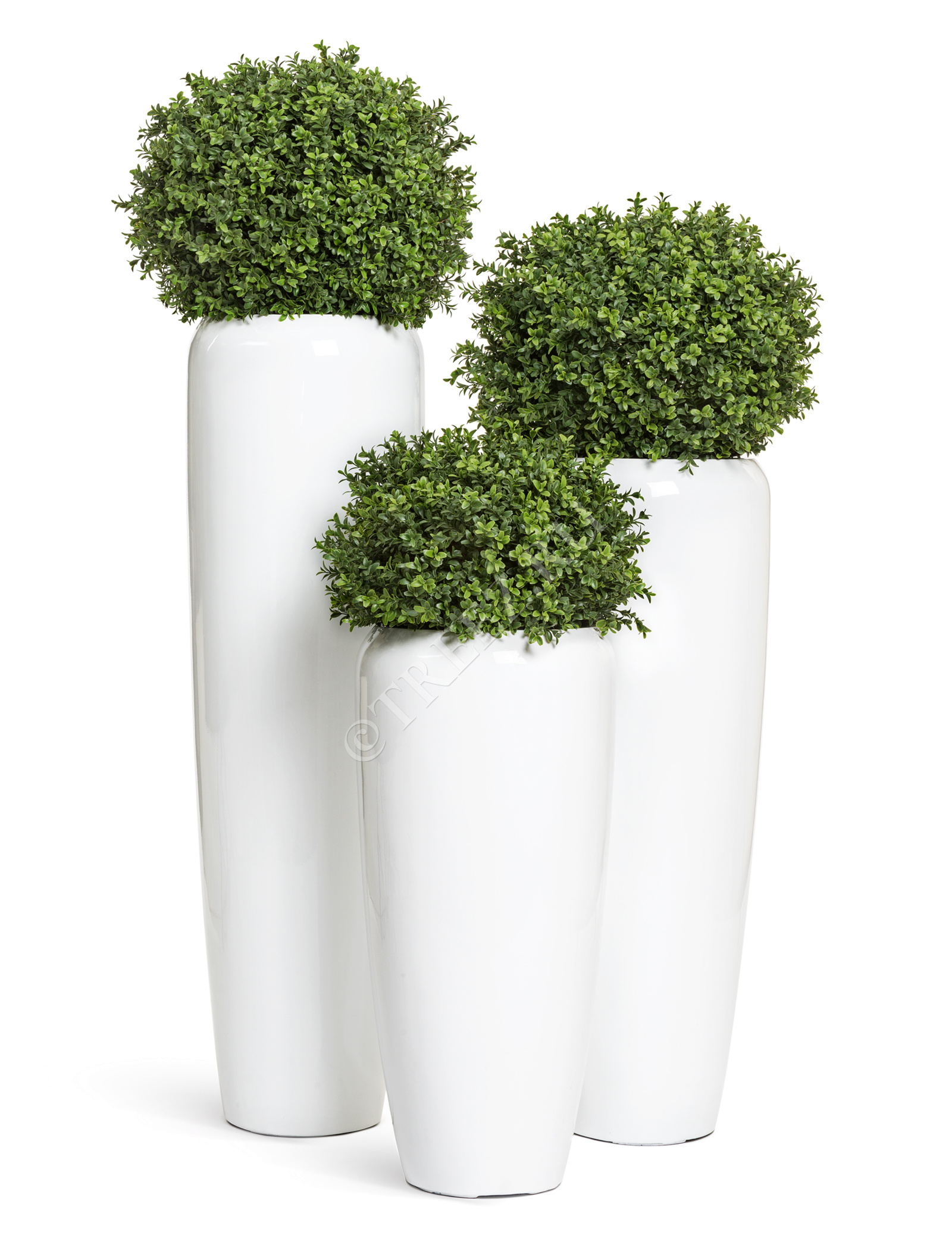 41.3320-05-036-WH-097 Кашпо  Effectory - серия Gloss - Высокий конус Design - Белый глянцевый лак Цветочная коллекция  - Вид №4