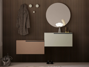 Деревянный подвесной шкаф для обуви