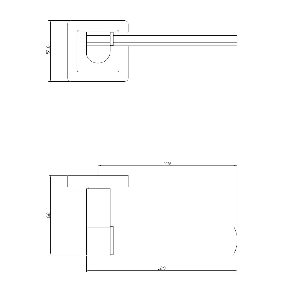 Дверные ручки EDSON EDS-114H-Q1 в цвете графит 85169340 STLM-0059367 - Вид №4