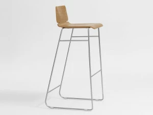 ZEITRAUM Барный стул на санках с подставкой для ног Form