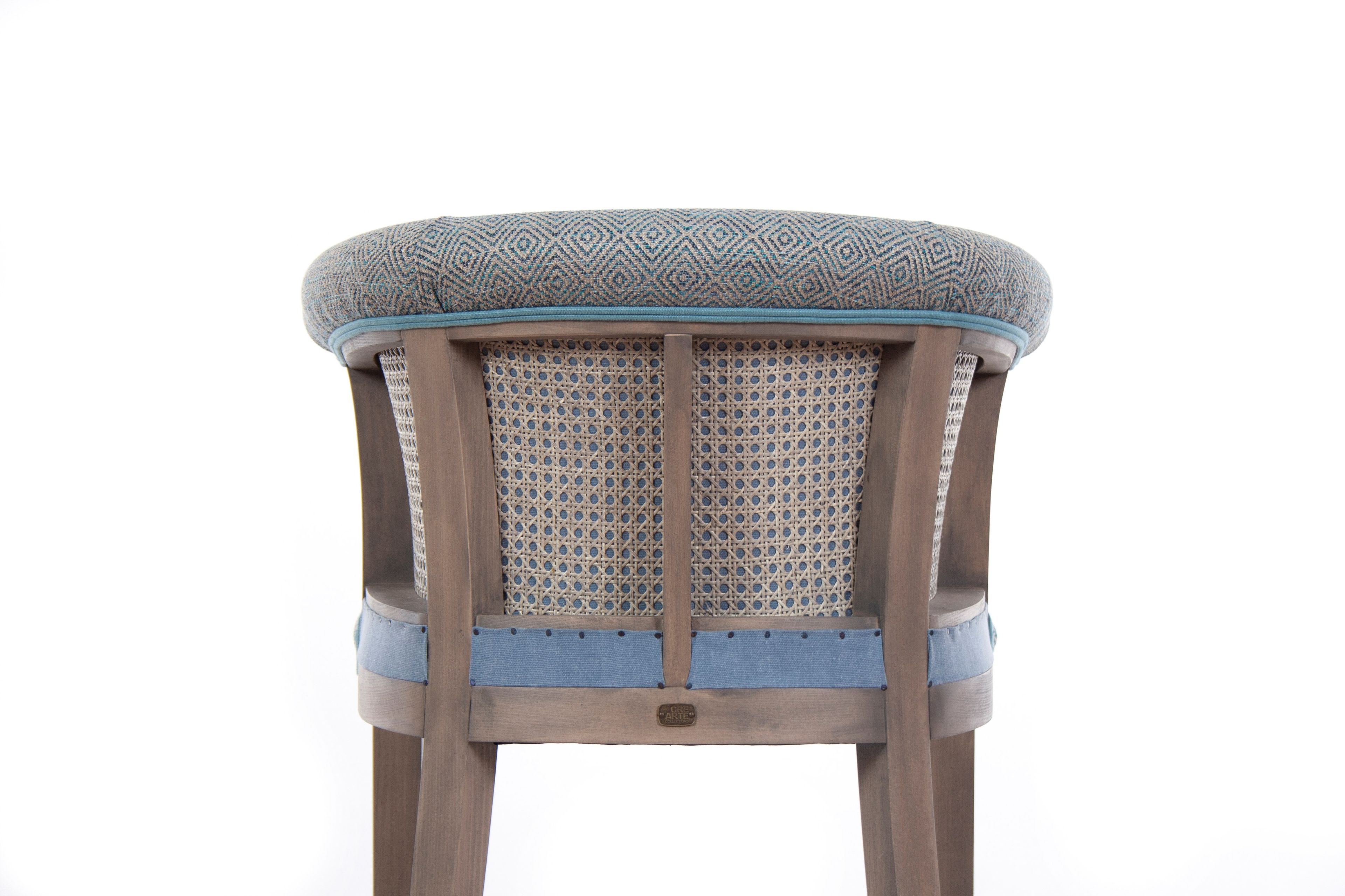 Высокий тканевый табурет с подставкой для ног со спинкой CREARTE COLLECTIONS Casino Essence ARCH-00065358 - Вид №15