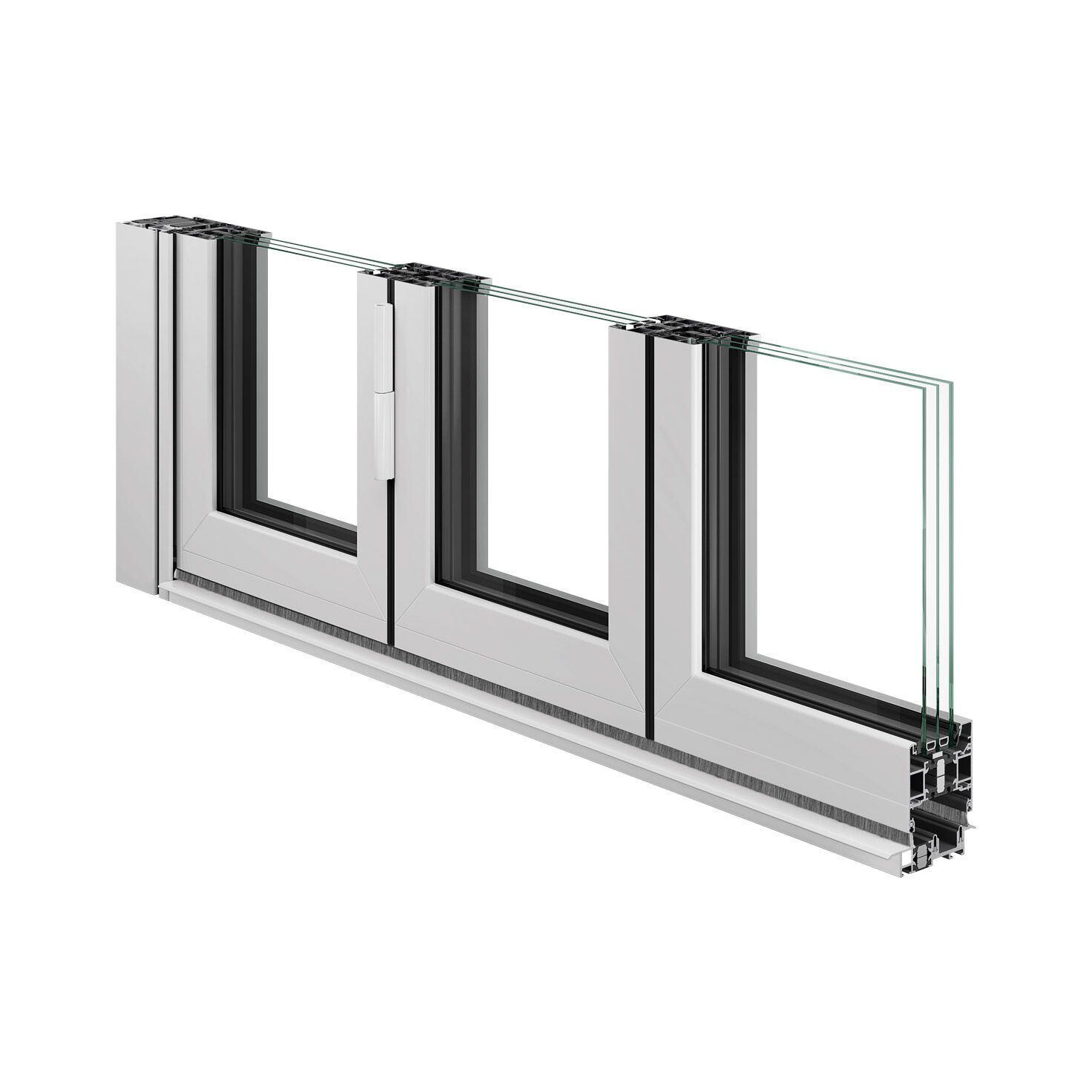 Раздвижное окно из алюминиевой фольги D&V Serramenti ASS 80 FD HI ARCH-00007630 - Вид №2