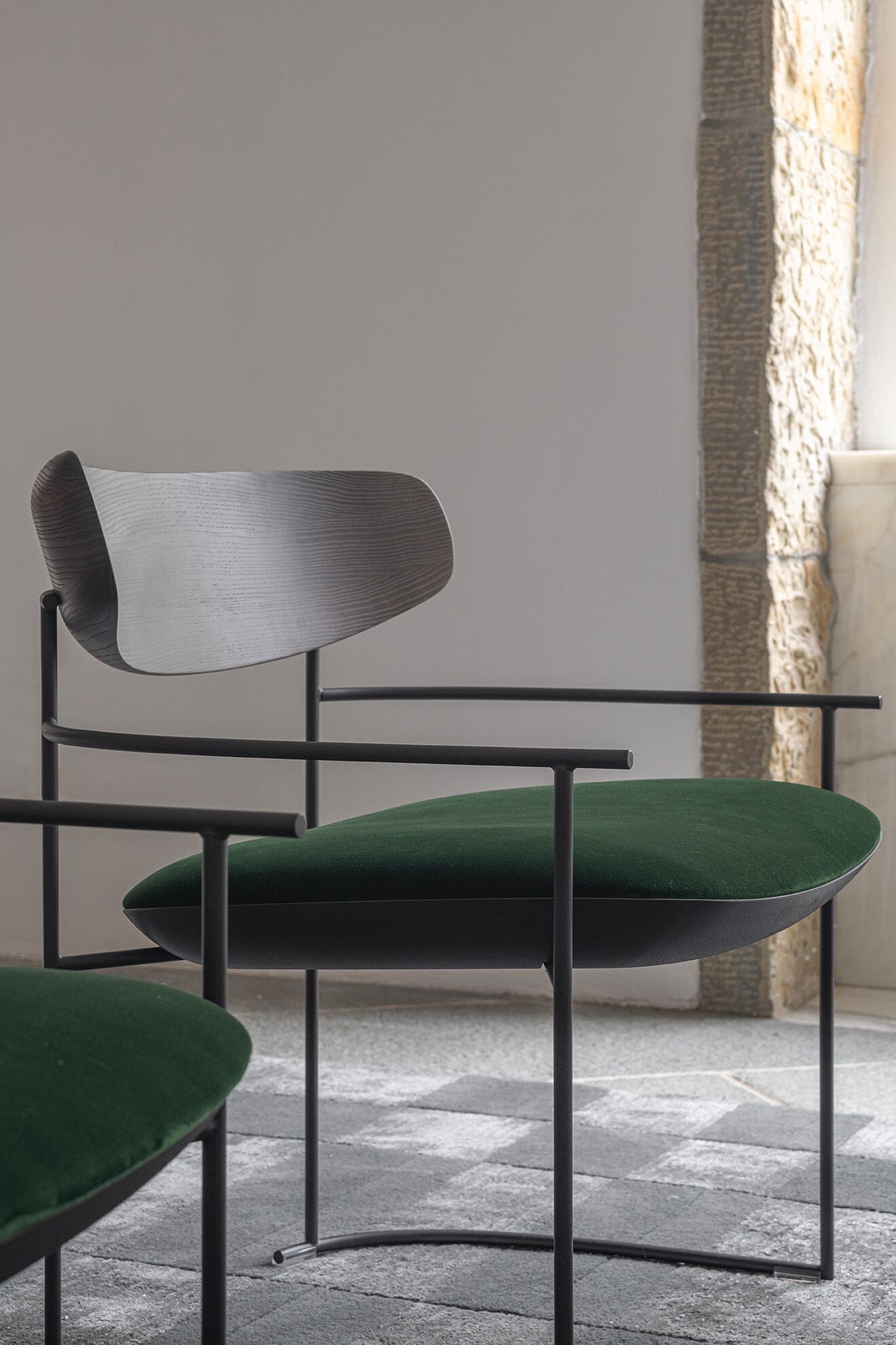 Кресло с металлическим каркасом и тканевым сиденьем Potocco Keel Light ARCH-00091508 - Вид №1