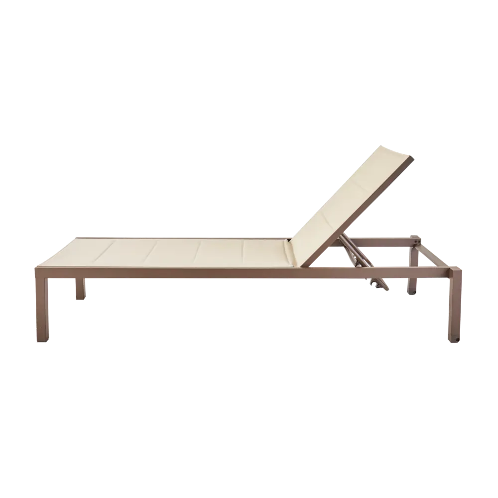Шезлонг Naterial Aquila II 200x36x75 см алюминий/текстилен бежевый/коричневый STLM-2085430 - Вид №7