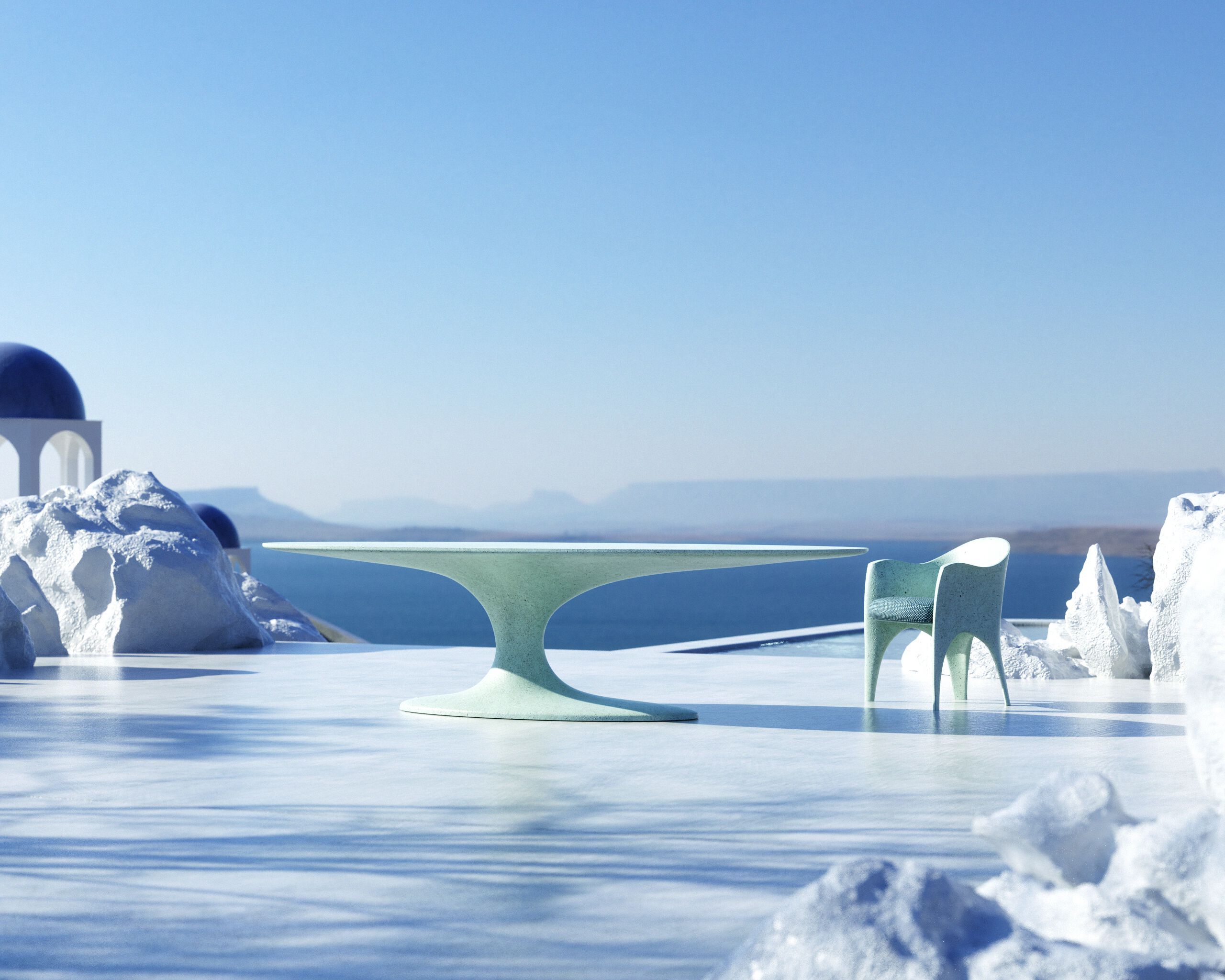 Овальный садовый стол из стекловолокна GANSK JADE ARCH-00031143 - Вид №4