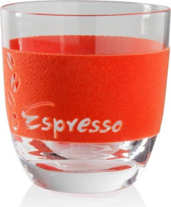 10564380 Eisch Набор из 4 бокалов для эспрессо 100мл "Вивере" (оранжевый) Хрусталь