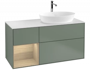 Villeroy&Boch Тумба под раковину Прямоугольная версия F801PCGM Finion Olive Matt Lacquer