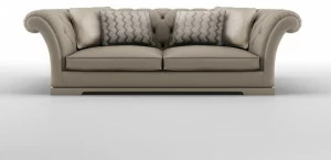 BRUNO ZAMPA Стеганый 4-местный кожаный диван  002