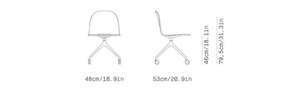 Вращающееся кресло с колесами Omelette Editions Земля ARCH-00145809 - Вид №2