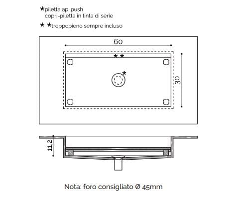 Подвесная раковина Corian® с столешницей Acquapazza Corian ® elements ARCH-00141636 - Вид №3