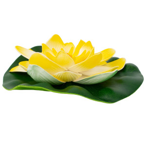 86870409 Цветок для водоема Лилия пластик бело-желтый ø18 см STLM-0072250 ECOTEC