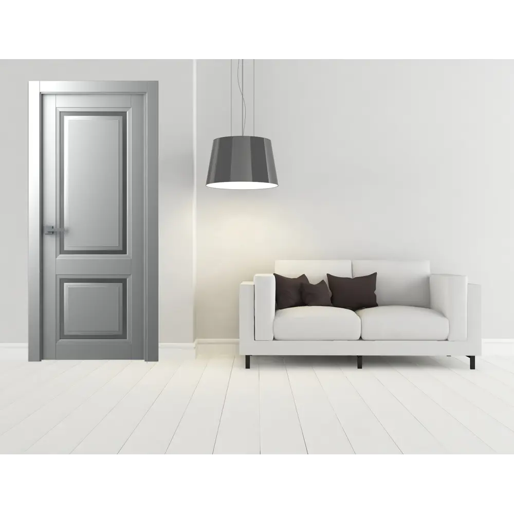 Дверь межкомнатная глухая Аурум 2 эмаль серый 2000x600 мм BELWOODDOORS STLM-2132785 - Вид №1