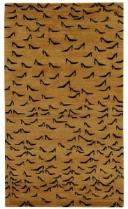 I + I Прямоугольный ковер из шелка и хлопка с рисунком Wild furs Tg 02