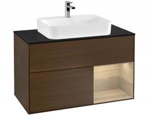 Villeroy&Boch Тумба под раковину Прямоугольная версия F372PCGN Finion Walnut Veneer