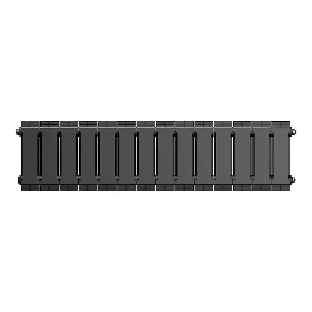 Радиатор секционный Royal Thermo Pianoforte 200/100 14 секций боковое подключение биметалл черный STLM-2164681 - Вид №2